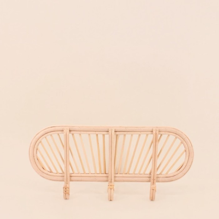 Porte manteau en rotin naturel 45cm | Hashtag Déco