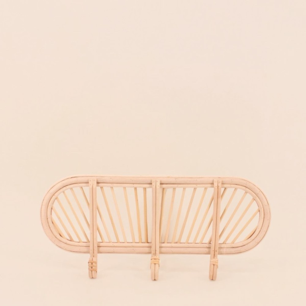 Porte manteau en rotin naturel 45cm | Hashtag Déco