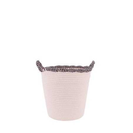 Panier rond corde coton blanc finition vague | Hashtag Déco