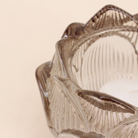 Photophore en verre transparent forme fleur 11cm | Hashtag Déco