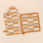 Set gant + manique coton jaune | Hashtag Déco