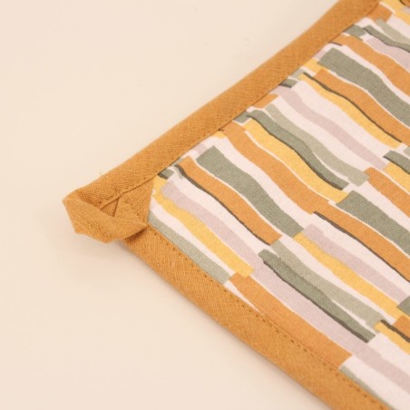 Set gant + manique coton jaune | Hashtag Déco