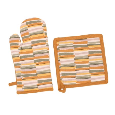 Set gant + manique coton jaune | Hashtag Déco