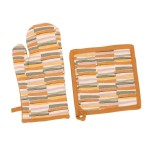 Set gant + manique coton jaune | Hashtag Déco