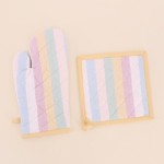 Set gant + manique coton pastel | Hashtag Déco