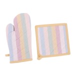 Set gant + manique coton pastel | Hashtag Déco