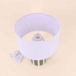 Lampe en terre cuite vert et blanc | Hashtag Déco