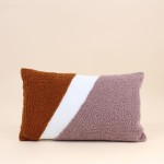 Coussin rectangulaire bouclette rose chic | Hashtag Déco
