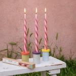 Bougie spirale rose framboise, huile de palme | Hashtag Déco