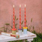 Bougie spirale rouge 40cm en huile de palme | Hashtag Déco