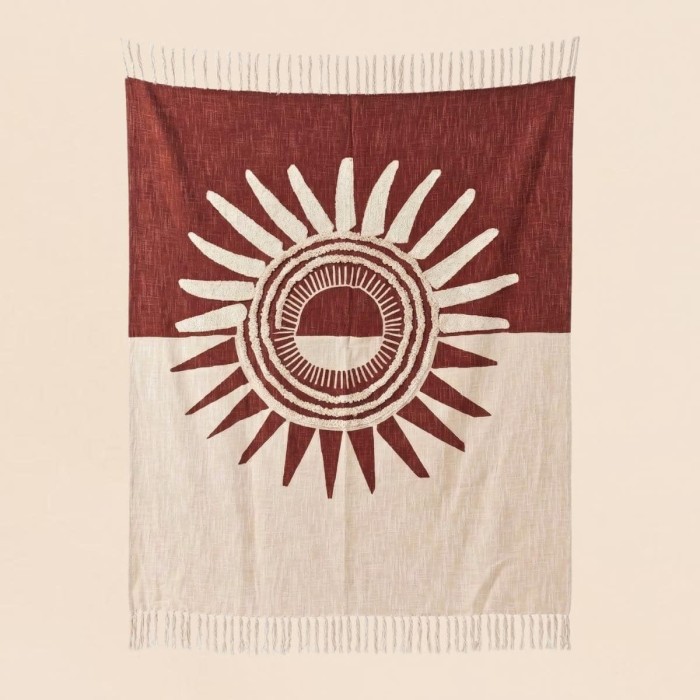 Plaid coton flammé terracotta 125x150cm | Hashtag Déco