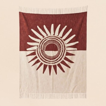 Plaid coton flammé terracotta 125x150cm | Hashtag Déco