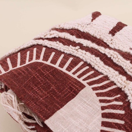 Plaid coton flammé terracotta 125x150cm | Hashtag Déco