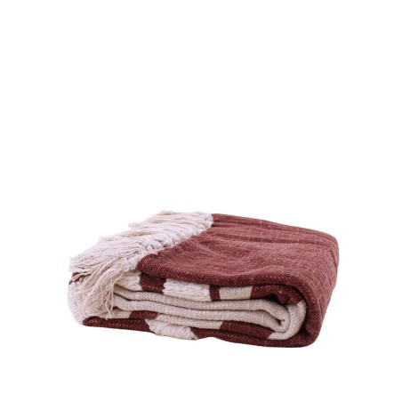Plaid coton flammé terracotta 125x150cm | Hashtag Déco