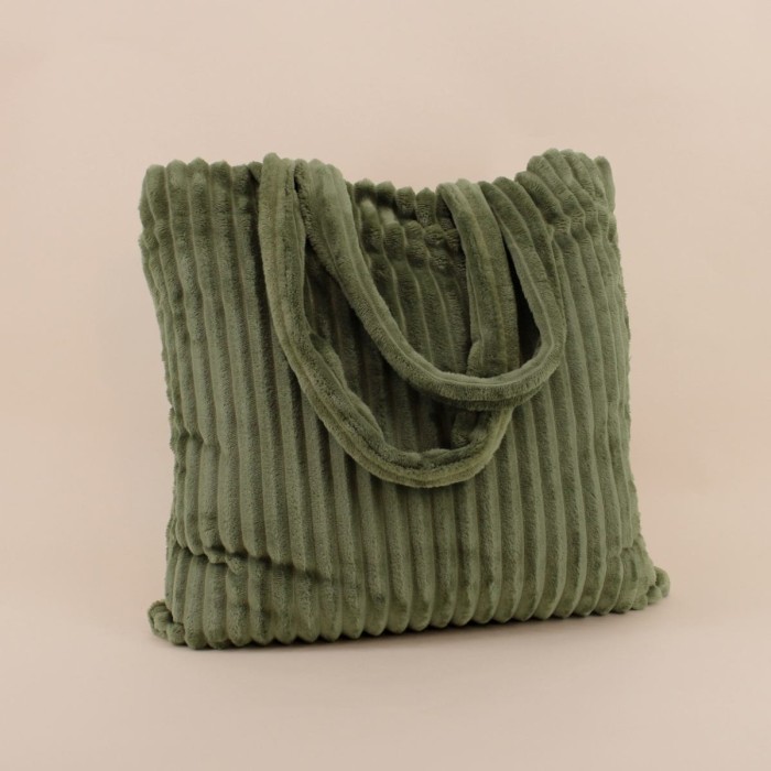 Plaid en velours kaki ultra doux 130x170cm | Hashtag Déco