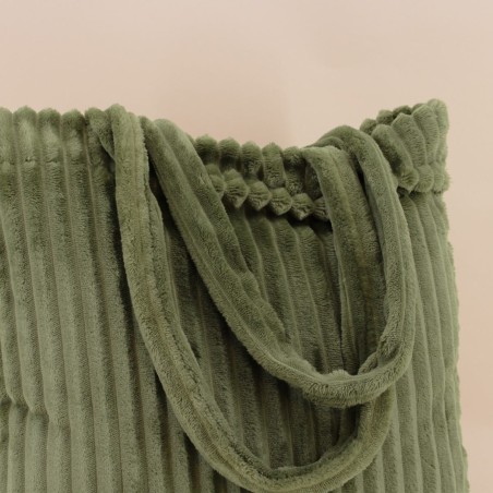 Plaid en velours kaki ultra doux 130x170cm | Hashtag Déco