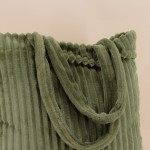 Plaid en velours kaki ultra doux 130x170cm | Hashtag Déco