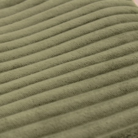 Plaid en velours kaki ultra doux 130x170cm | Hashtag Déco