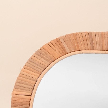 Miroir ovale en rotin naturel 45x25 cm | Hashtag Déco