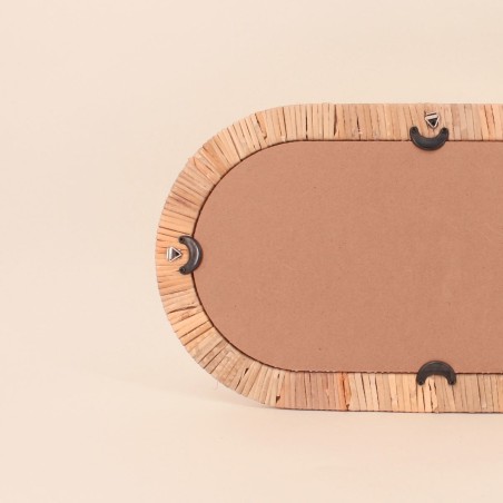 Miroir ovale en rotin naturel 45x25 cm | Hashtag Déco