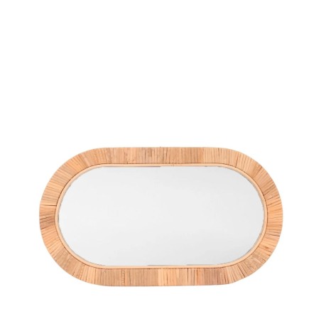 Miroir ovale en rotin naturel 45x25 cm | Hashtag Déco