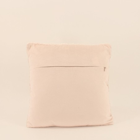 Coussin bouclette marron 40x40cm | Hashtag Déco
