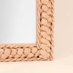 Miroir en forme d'arche en corde de maïs 40x55x2cm