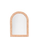 Miroir en forme d'arche en corde de maïs 40x55x2cm