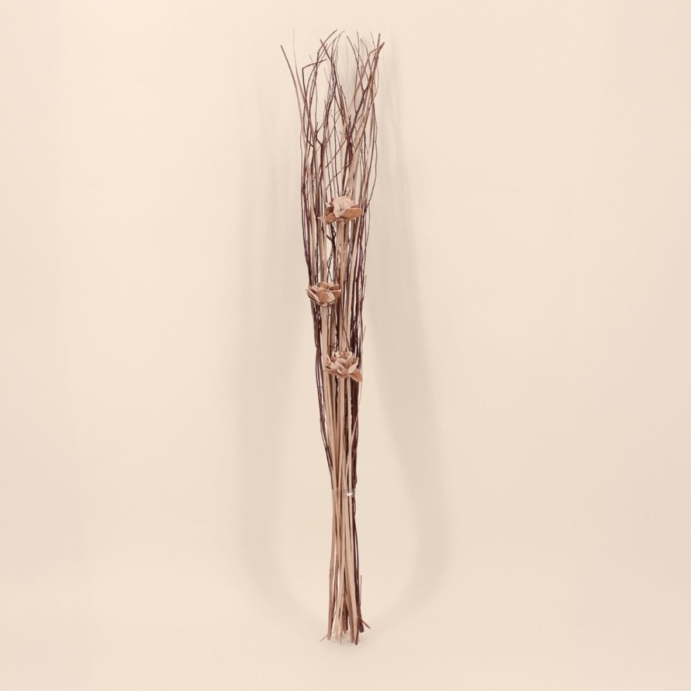 Bouquet de fleurs séchées beige 100cm | Hashtag Déco