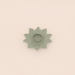 Bougeoir forme fleur vert 12cm