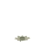 Bougeoir forme fleur vert 12cm