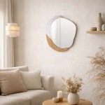 Miroir mural design bois naturel 50x60cm | Hashtag Déco