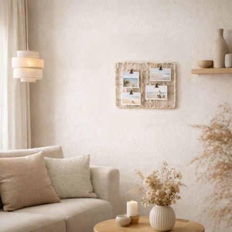 Pêle-mêle en jacinthe d'eau naturel 30x40cm | Hashtag Déco