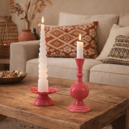 Bougeoir sur pied métal laqué élégant | Hashtag Déco