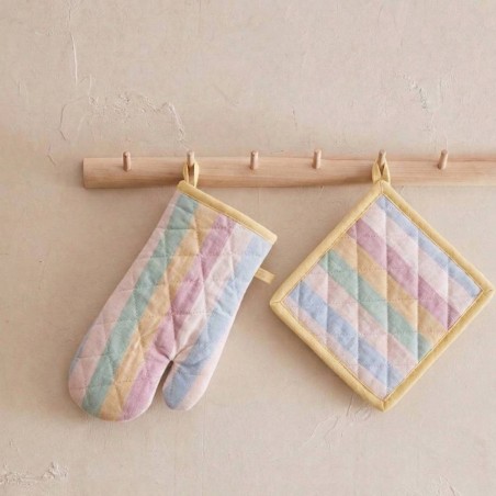 Set gant + manique coton pastel | Hashtag Déco