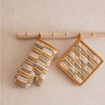 Set gant + manique coton jaune | Hashtag Déco