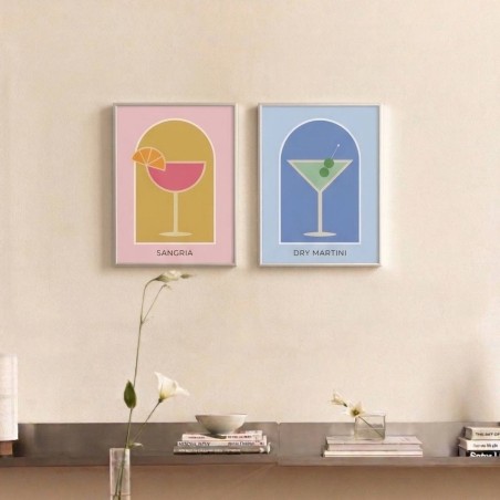 Toile colorée Sangria 30x40cm en fibres | Hashtag Déco