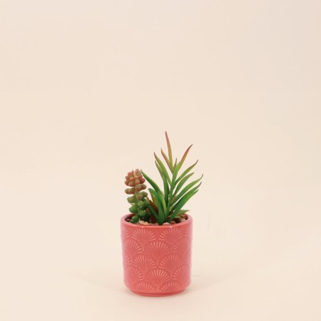 Plante artificielle pot céramique émaillée | Hashtag Déco