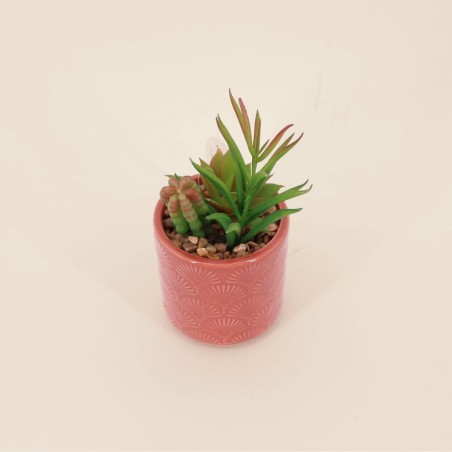 Plante artificielle pot céramique émaillée | Hashtag Déco