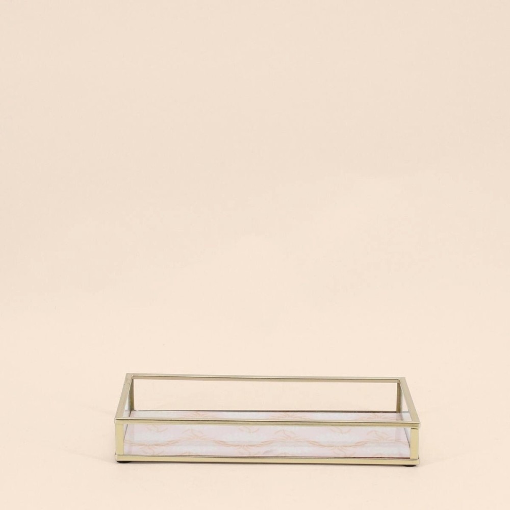 Plateau à bijoux verre métal 20x10cm | Hashtag Déco