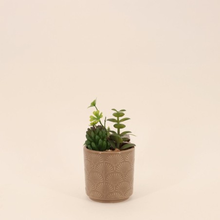 Plante artificielle pot céramique émaillée | Hashtag Déco