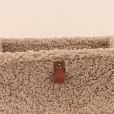 Cube de rangement velours taupe | Hashtag Déco