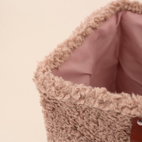 Cube de rangement velours taupe | Hashtag Déco