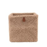 Cube de rangement velours taupe | Hashtag Déco