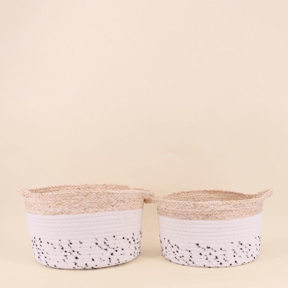 Lot de paniers corde beige naturelles | Hashtag Déco