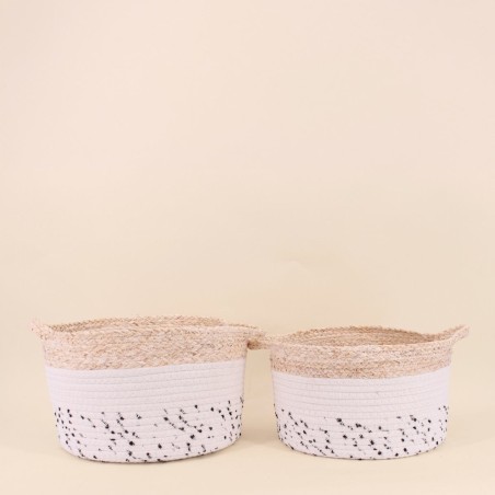 Lot de paniers corde beige naturelles | Hashtag Déco