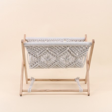 Porte revues en tissu bohème beige | Hashtag Déco