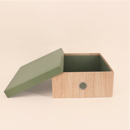 Ensemble bureau écolo carton marron vert | Hashtag Déco