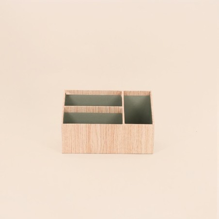 Ensemble bureau écolo carton marron vert | Hashtag Déco