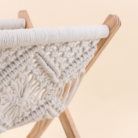 Porte revues en tissu bohème beige | Hashtag Déco
